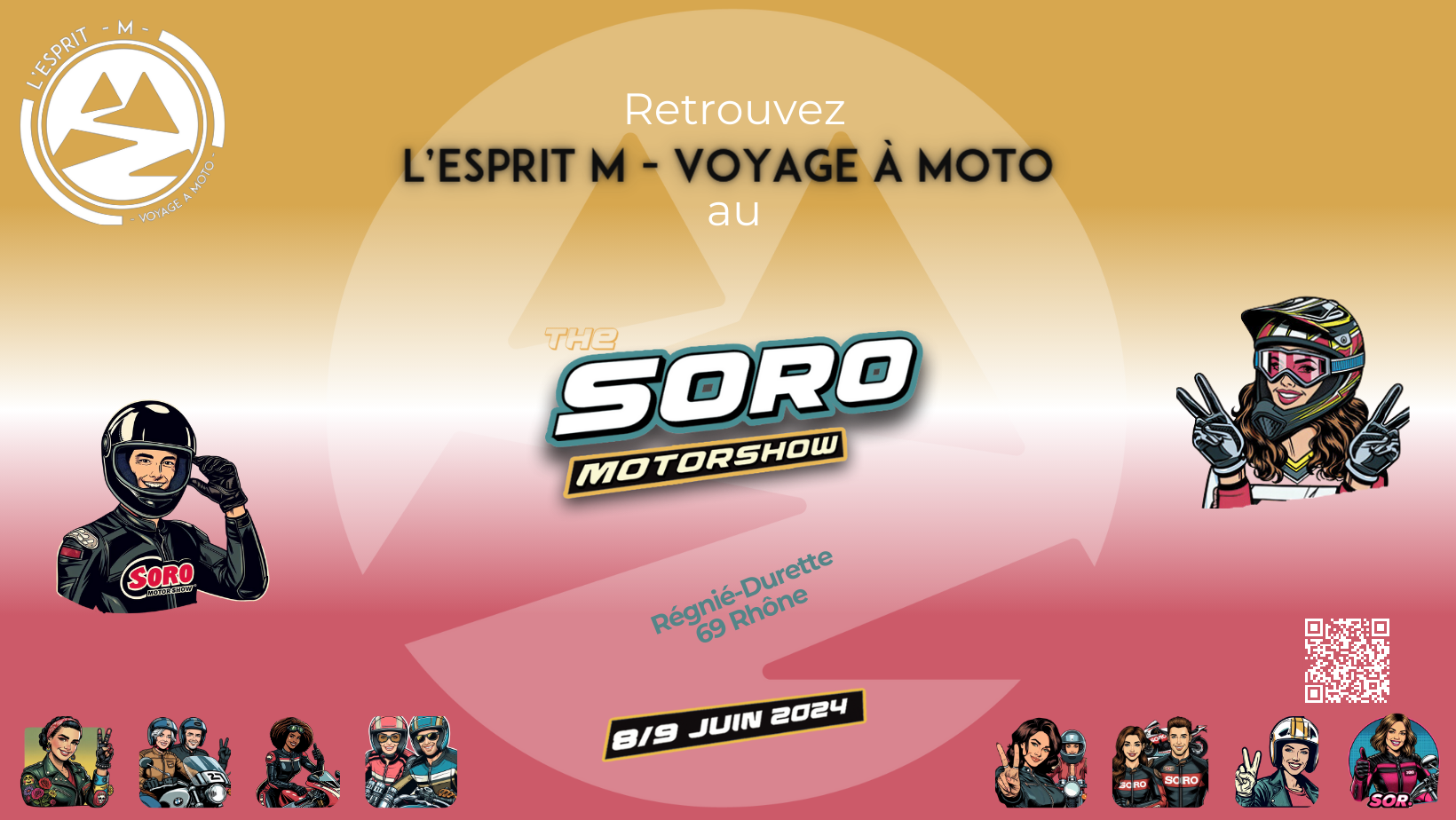 L'Esprit M - Voyage à moto au salon Soro Motorshow 2024 les 8 et 9 juin prochains à Régnié-Durette (69, Rhône)