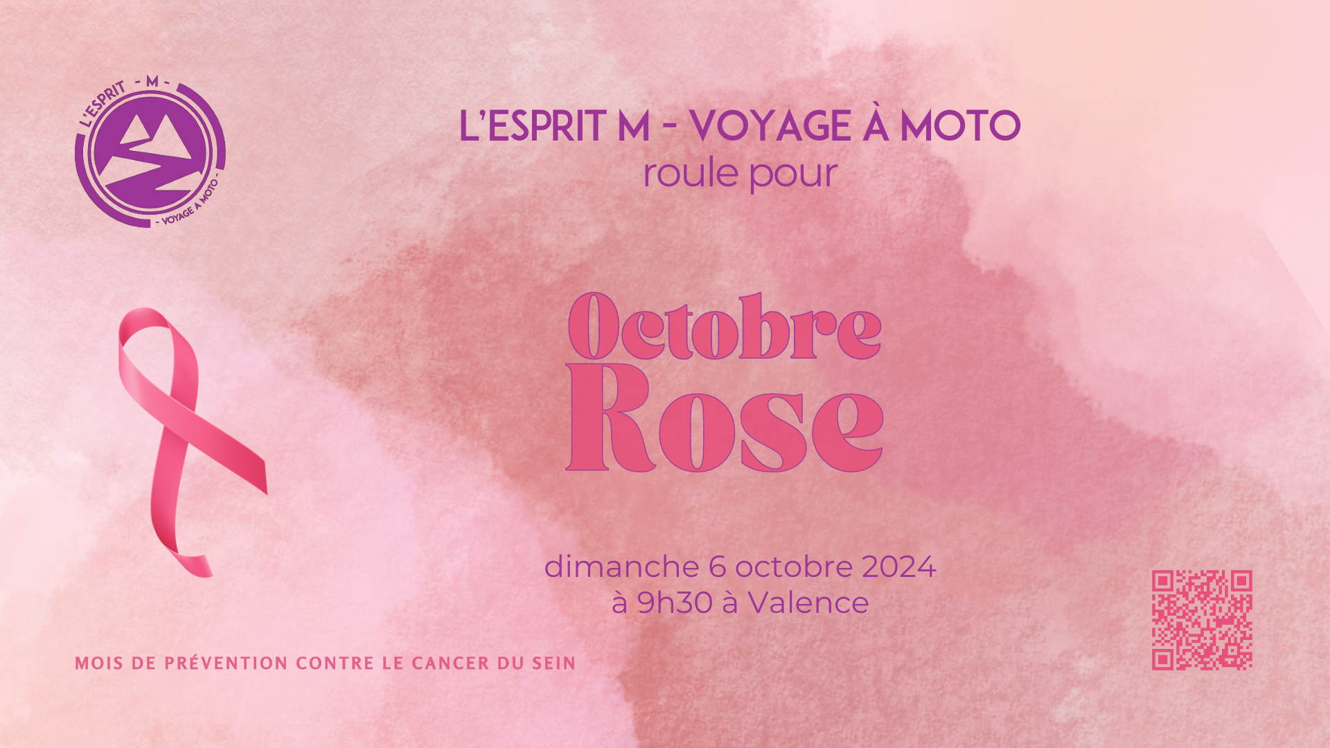 L'Esprit M roule pour Octobre rose à Valence le dimanche 6 octobre 2024 dès 9h30