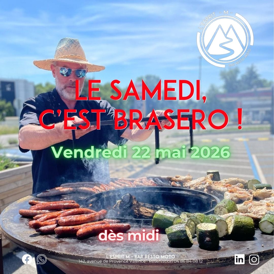La saison des brasero de L'Esprit M se poursuit, les vendredi 22 et samedi 23 mai à midi Viandes locales (Charpey, Diois), frites L'Esprit M, boissons délicieuses et ambiance chaleureuse... C'est vite pris d'assaut, pensez à réserver !